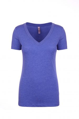 Next Level Women’s Tri-Blend Deep V - Image 2