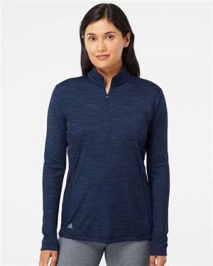 Adidas Women's Lightweight Mélange Quarter-Zip Pullover - Image 3