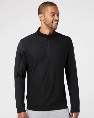 Adidas Performance Textured Quarter-Zip Pullover - Image 3