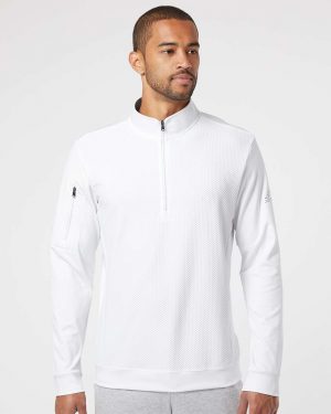 Adidas Performance Textured Quarter-Zip Pullover - Image 2