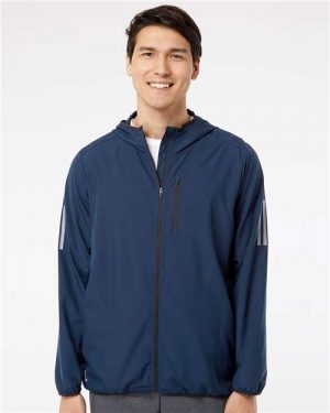 Adidas Hooded Full-Zip Windbreaker - Image 3