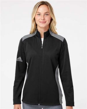 Adidas Women's Textured Mixed Media Full-Zip Jacket - Image 2