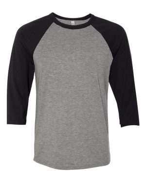 Bella + Canvas Three-Quarter Sleeve Baseball Tee