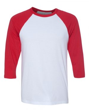 Bella + Canvas Three-Quarter Sleeve Baseball Tee - Image 2