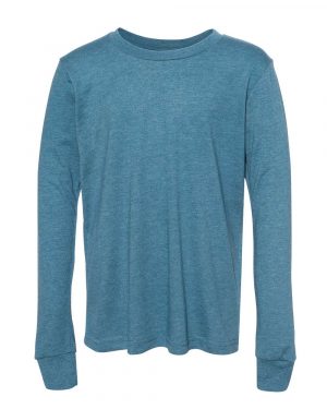 Bella + Canvas Heather CVC Long Sleeve Tee - Image 4