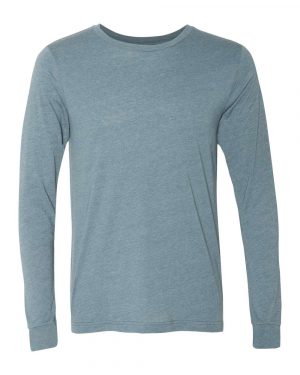 Bella + Canvas Heather CVC Long Sleeve Tee - Image 2