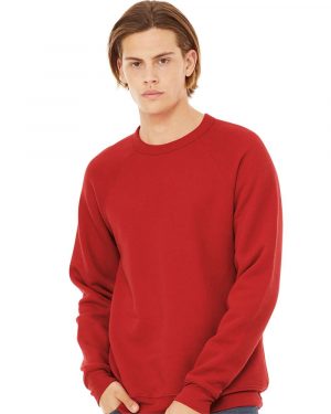 Bella + Canvas Sponge Fleece Raglan Crewneck Sweatshirt - Image 3