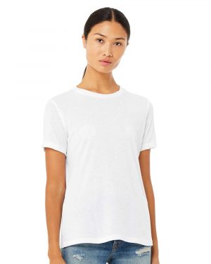 Bella + Canvas Women’s Relaxed Fit Heather CVC Tee - Image 4