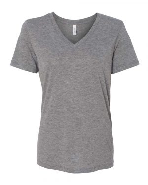 Bella + Canvas Women's Relaxed Triblend Short Sleeve V-Neck Tee - Image 4