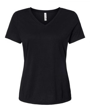 Bella + Canvas Women's Relaxed Triblend Short Sleeve V-Neck Tee - Image 3