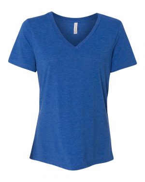Bella + Canvas Women's Relaxed Triblend Short Sleeve V-Neck Tee - Image 2