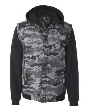 Burnside Nylon Vest with Fleece Sleeves