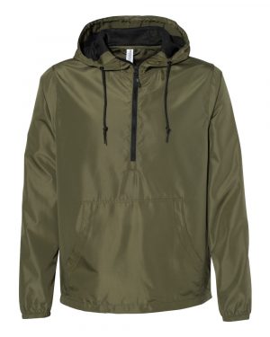 Independent Trading Co. Lightweight Quarter-Zip Windbreaker Pullover Jacket