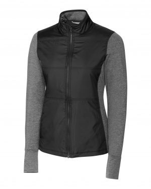 Cutter & Buck Stealth Hybrid Quilted Womens Full Zip Windbreaker Jacket - Image 2