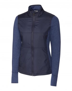 Cutter & Buck Stealth Hybrid Quilted Womens Full Zip Windbreaker Jacket - Image 3