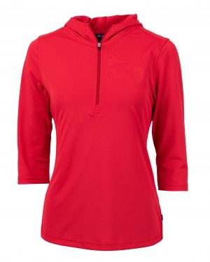 Cutter & Buck Virtue Eco Pique Recycled Half Zip Pullover Womens Hoodie - Image 5