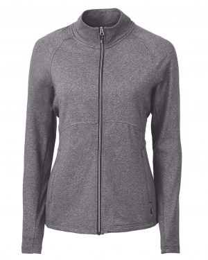 Cutter & Buck Adapt Eco Knit Heather Recycled Womens Full Zip - Image 3