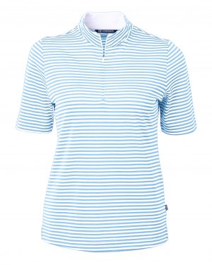 Cutter & Buck Virtue Eco Pique Stripe Recycled Womens Top - Image 3