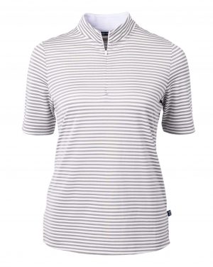 Cutter & Buck Virtue Eco Pique Stripe Recycled Womens Top - Image 6