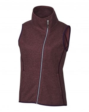 Cutter & Buck Mainsail Sweater Knit Womens Asymmetrical Vest - Image 2