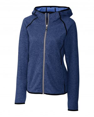 Cutter & Buck Mainsail Sweater-Knit Hoodie Womens Full Zip Jacket