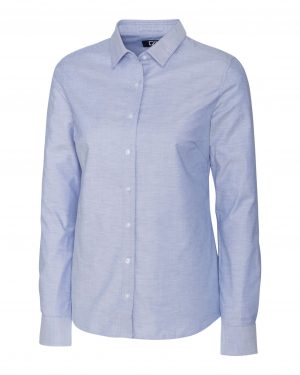 Cutter & Buck Stretch Oxford Womens Long Sleeve Dress Shirt - Image 4