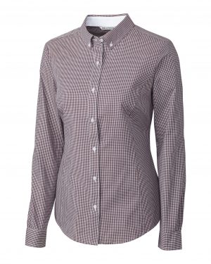 Cutter & Buck Long Sleeve Womens Epic Easy Care Gingham Shirt