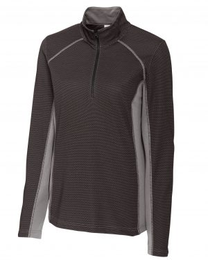 Clique Ice Pique Colorblock Womens Half-Zip Tech Pullover Top - Image 2