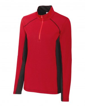 Clique Ice Pique Colorblock Womens Half-Zip Tech Pullover Top - Image 5