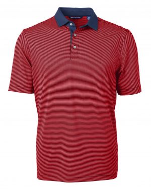 Cutter & Buck Virtue Eco Pique Micro Stripe Recycled Mens Polo - Image 10
