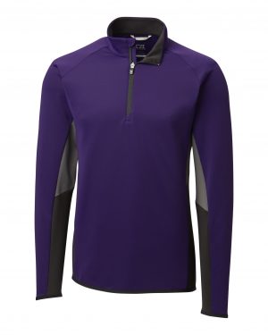 Cutter & Buck Traverse Colorblock Stretch Quarter Zip Mens Pullover