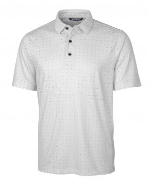 Cutter & Buck Pike Double Dot Print Stretch Mens Polo