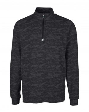 Cutter & Buck Traverse Camo Print Stretch Quarter Zip Mens Pullover - Image 2