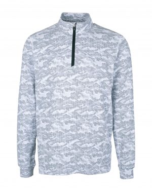 Cutter & Buck Traverse Camo Print Stretch Quarter Zip Mens Pullover - Image 3