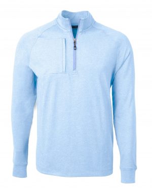 Cutter & Buck Adapt Eco Knit Heather Mens Quarter Zip Pullover - Image 2