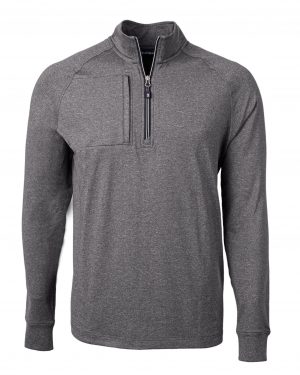 Cutter & Buck Adapt Eco Knit Heather Mens Quarter Zip Pullover - Image 3
