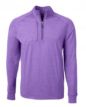 Cutter & Buck Adapt Eco Knit Heather Mens Quarter Zip Pullover - Image 5