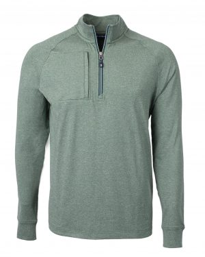 Cutter & Buck Adapt Eco Knit Heather Mens Quarter Zip Pullover - Image 7