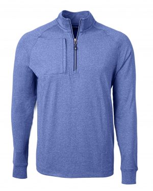 Cutter & Buck Adapt Eco Knit Heather Mens Quarter Zip Pullover