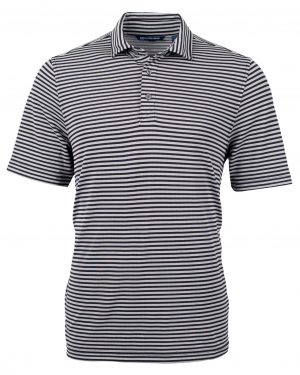 Cutter & Buck Virtue Eco Pique Stripe Recycled Mens Polo - Image 3