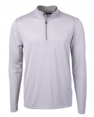 Cutter & Buck Virtue Eco Pique Micro Stripe Recycled Mens Quarter Zip - Image 6
