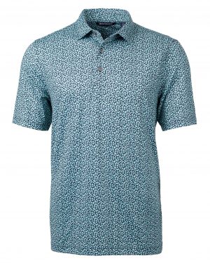 Cutter & Buck Pike Magnolia Print Stretch Men's Polo - Image 2