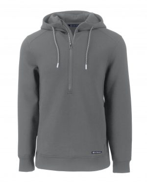 Cutter & Buck Roam Eco Half Zip Recycled Mens Pullover Hoodie - Image 3