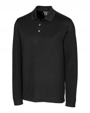 Cutter & Buck Advantage Tri-Blend Pique Mens Long Sleeve Polo - Image 2