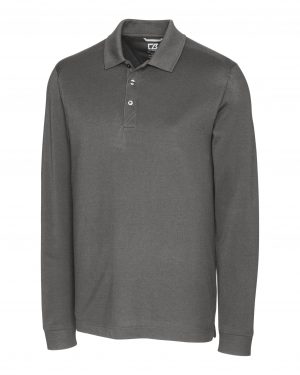 Cutter & Buck Advantage Tri-Blend Pique Mens Long Sleeve Polo - Image 3