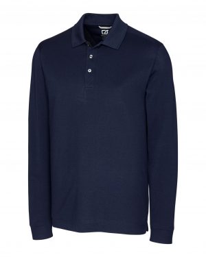 Cutter & Buck Advantage Tri-Blend Pique Mens Long Sleeve Polo - Image 4