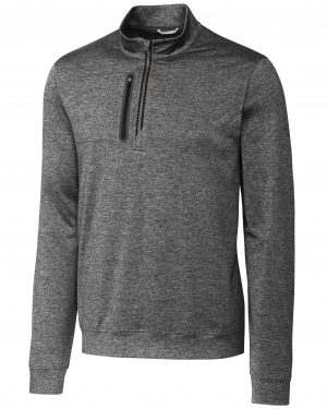 Cutter & Buck Stealth Heathered Quarter Zip Mens Pullover - Image 13