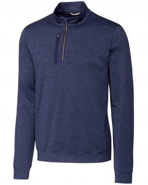 Cutter & Buck Stealth Heathered Quarter Zip Mens Pullover - Image 11