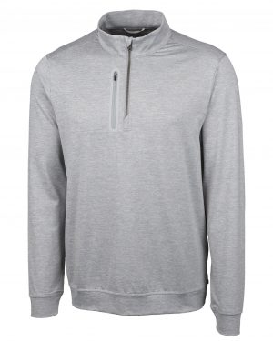Cutter & Buck Stealth Heathered Quarter Zip Mens Pullover - Image 10