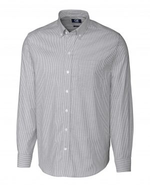 Cutter & Buck Stretch Oxford Stripe Mens Long Sleeve Dress Shirt - Image 2